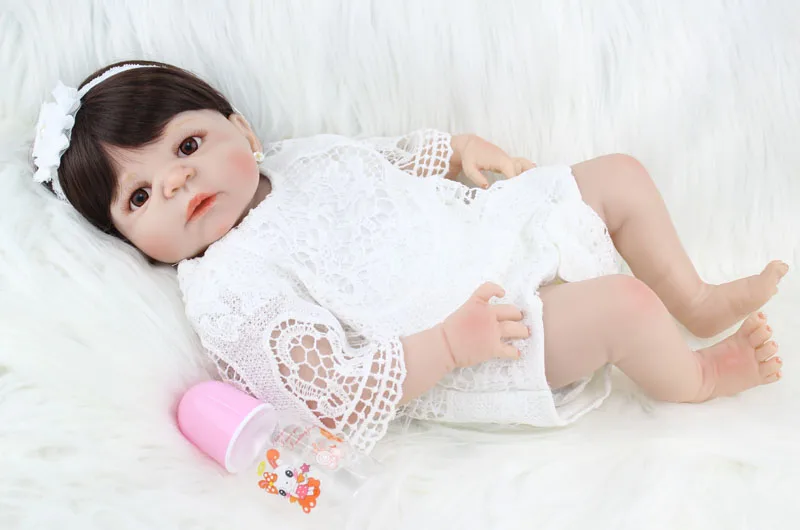 BZDOLL 55 см полностью силиконовый корпус Reborn Girl Baby Doll игрушка Реалистичная виниловая принцесса малыш кукла подарок на день рождения девочка Brinquedos
