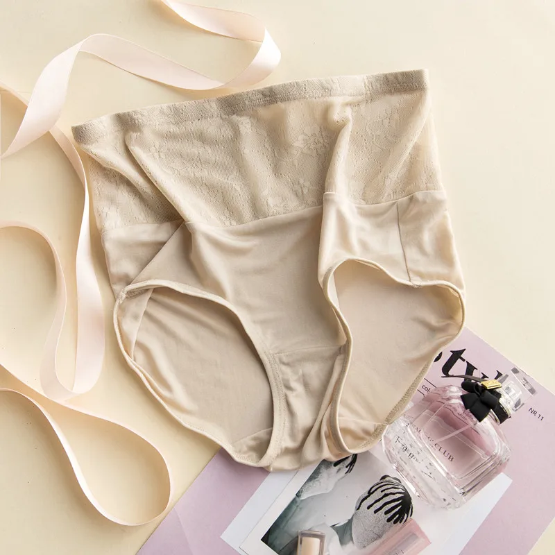 Нижнее белье женское из натурального шелка с завышенной талией 100%|ladies underwear|lace