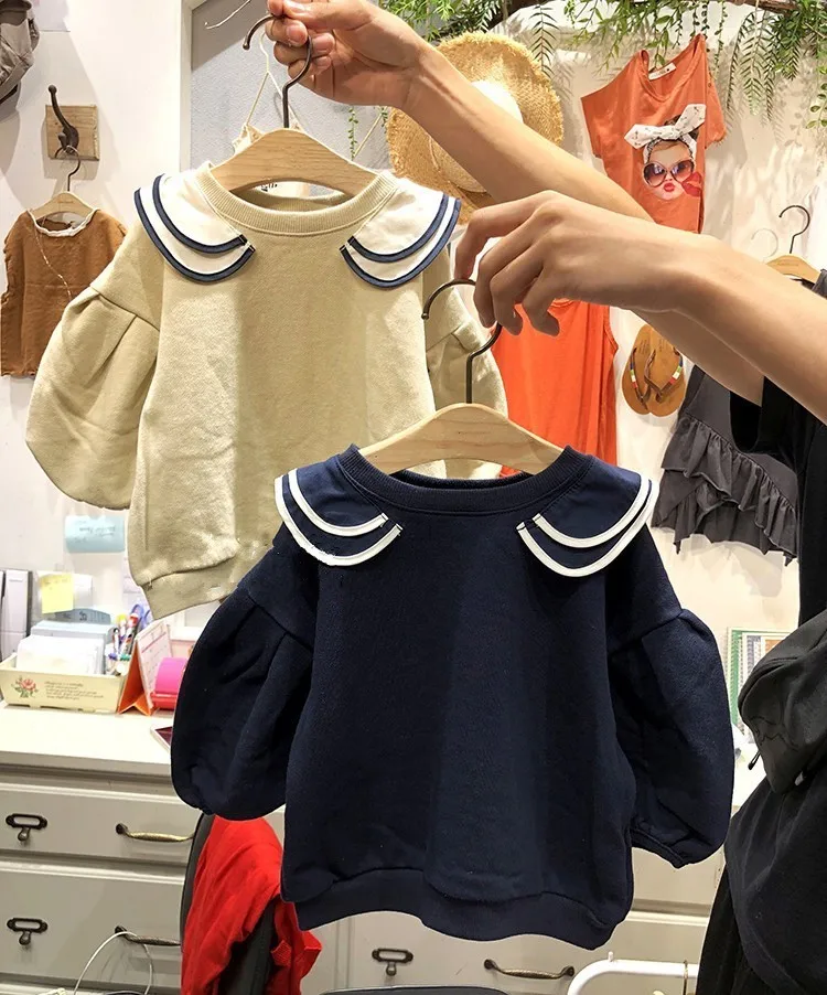 

Свитер для маленьких девочек; Одежда для маленьких девочек; сезон осень-зима; 2018; Детские элегантные толстовки для девочек в морском стиле; Д...