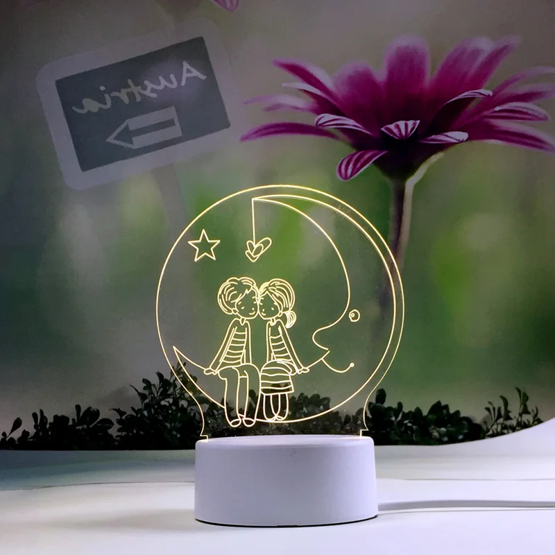 Diy 3d подключаемый ночник s Dreamlike светодиодный прикроватный светильник украшение