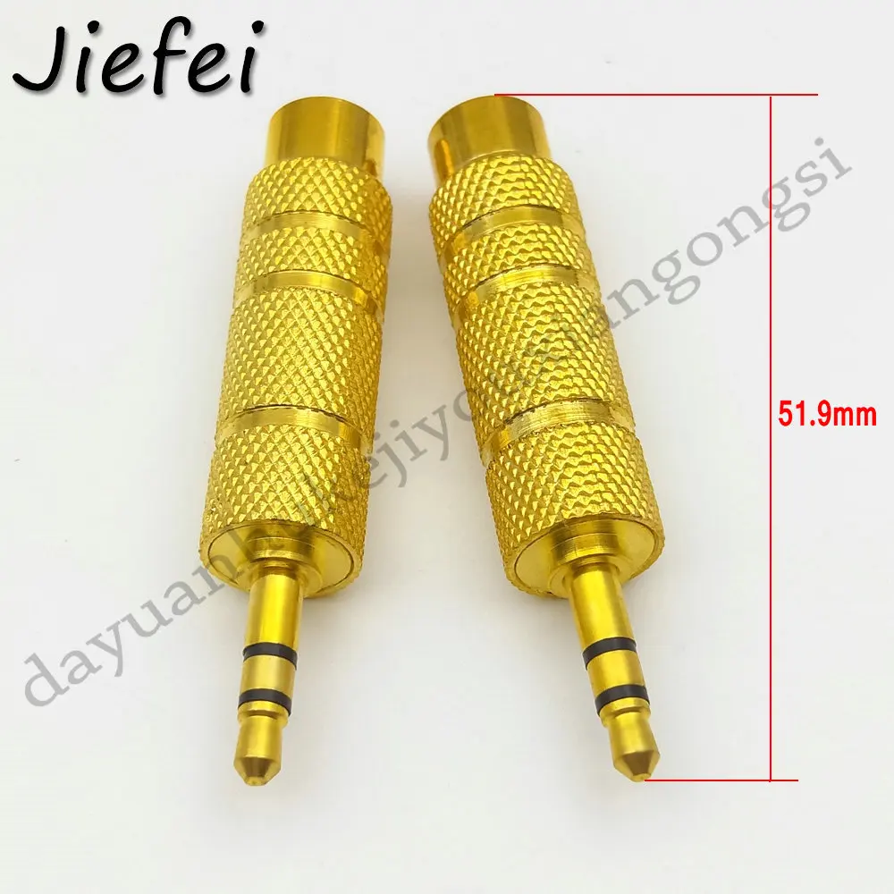 10 шт. золото 1/8 &quot3 5 мм стерео штекер 1/4&quot 6 3 TRS конвертер микрофонный аудио