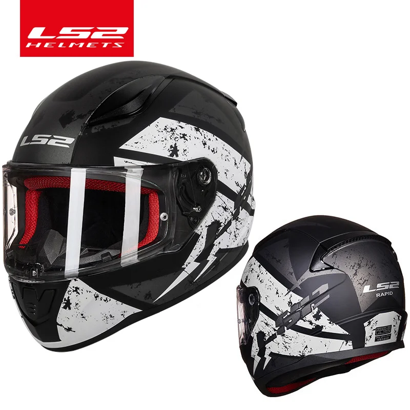 White First LS2 FF353 Быстрый анфас мото rcycle шлем ABS безопасная структура moto capacete для мужчин и женщин анти-туман шлем - Цвет: White First