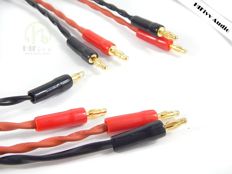 Hifivv аудио hi fi кабель для колонок провод Медный позолоченный Банановый штекер