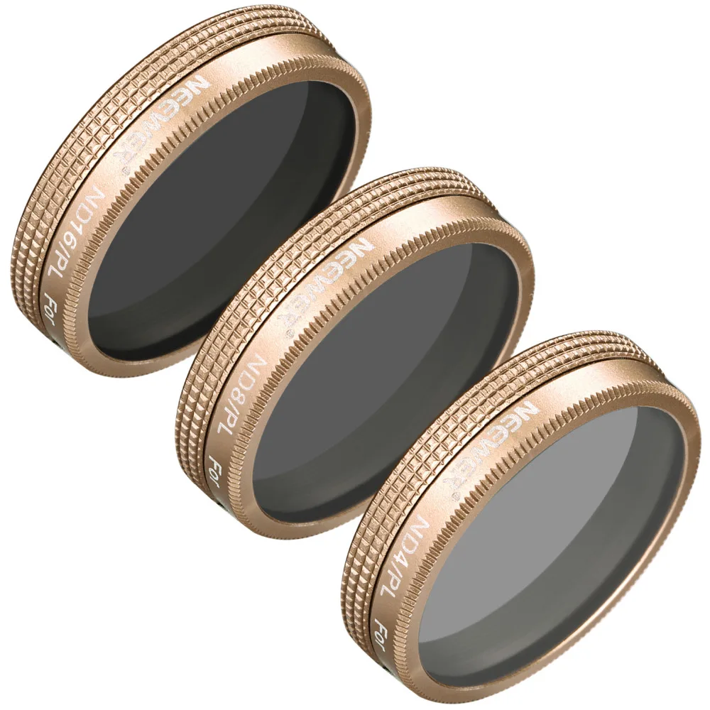Набор фильтров Neewer с многослойным покрытием из 3 предметов: фильтр ND4/PL ND8/PL ND16/PL