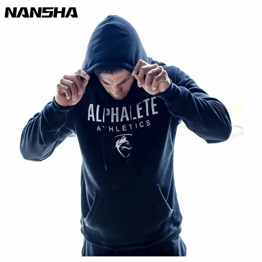 ALPHALETE, мужские толстовки для тренажерного зала, для тренажерного зала, для фитнеса, бодибилдинга, толстовка, пуловер, Спортивная мужская куртка с капюшоном для тренировок, одежда