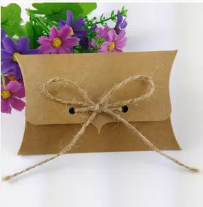 30 шт.лот натуральная крафт-коробка, 10x8x2 см DIY крафт-подушка, бумажная коробка, Подарочная коробка, упаковка для конфет, печенья, принимаем индивидуальный заказ