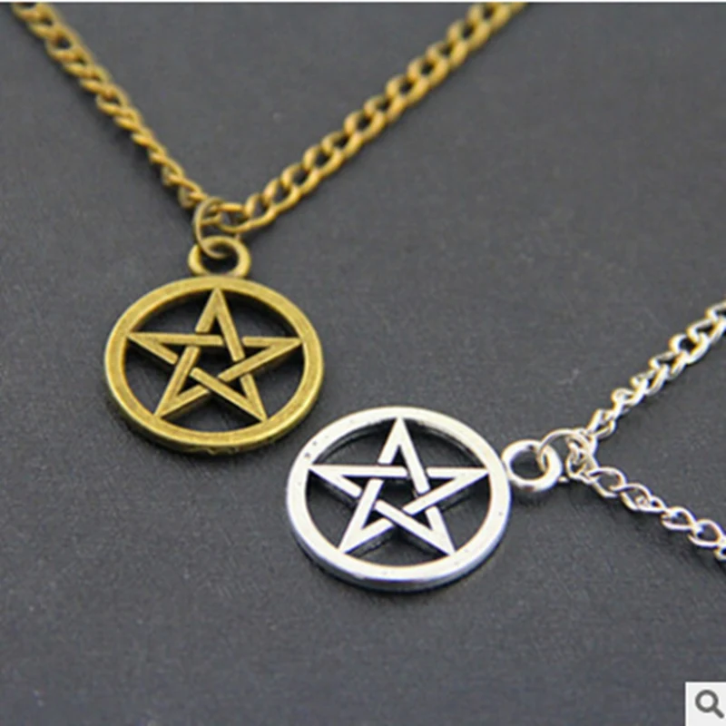 1 шт. пентаграмма ожерелье цепь Палео медь серебро | Украшения и аксессуары