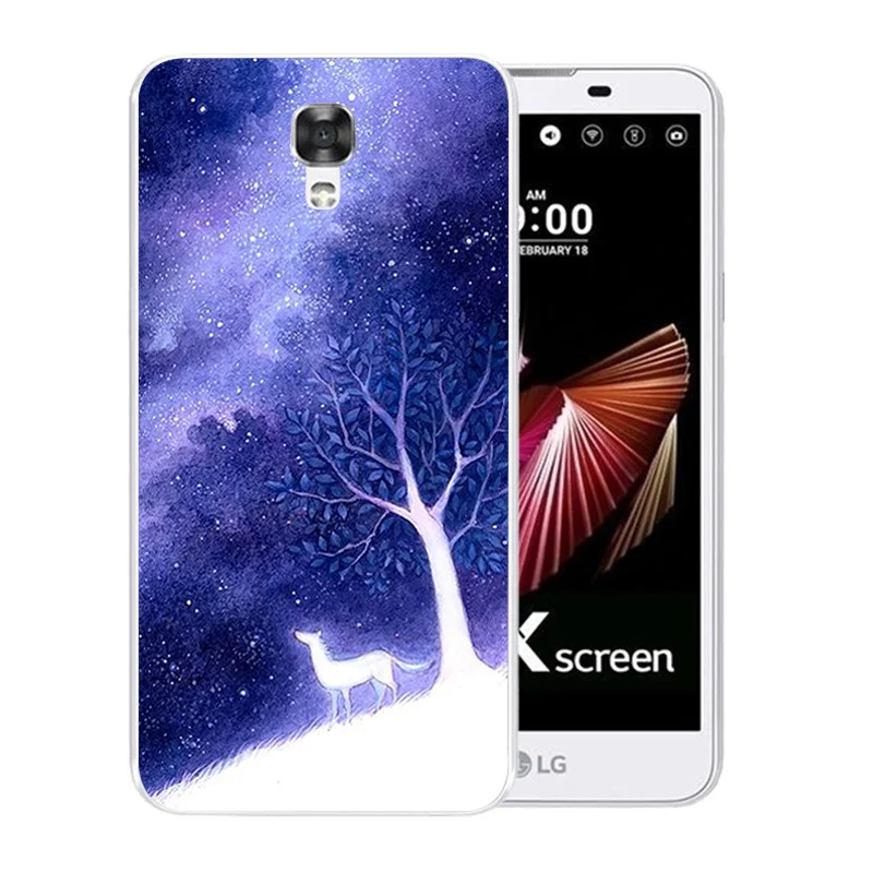 Мягкий TPU для LG X Screen/X View K500N K500DS чехол телефона с рисунком звездного неба