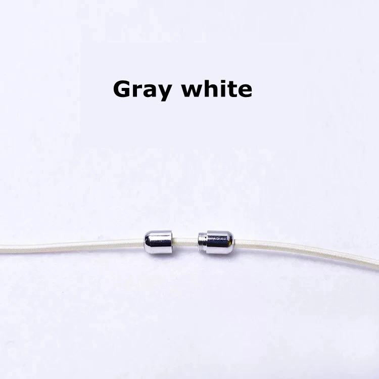 Gray white 1 пара круглых шнурков для обуви без завязок, эластичные шнурки для детей и взрослых, быстро скользящие кроссовки, шнурки для обуви, шнурки для обуви, 25 цветов - Цвет: Gray white