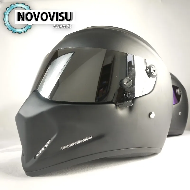 Для NOVOVISU Стиг матовый черный шлем с серебристый козырек Casco De/сумка + наклейка