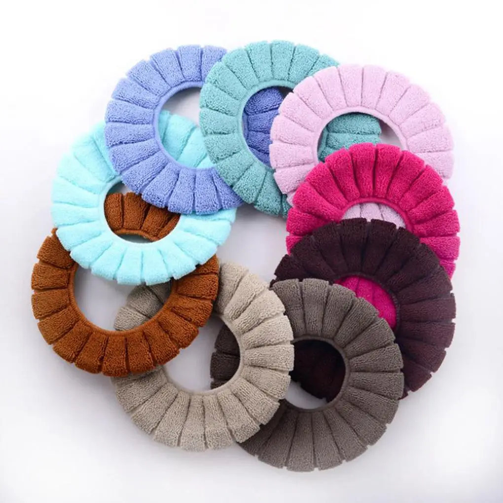 Чехол для сиденья унитаза в ванной моющийся Стандартный с рисунком тыквы мягкая