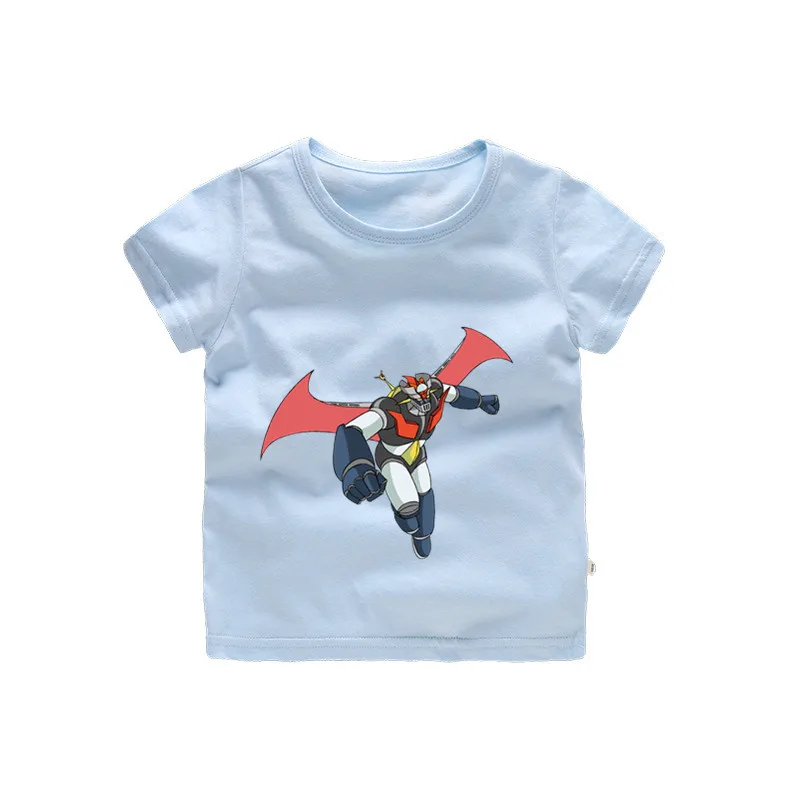 От 2 до 12 лет дети Mazinger Z футболка для маленьких девочек Летнее платье с героями мультфильмов, топы для детей, большая Повседневная одежда b250