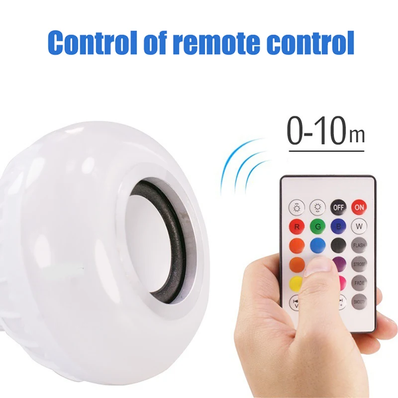 7 Вт умная RGB Bluetooth Колонка Светодиодная лампа для воспроизведения музыки с