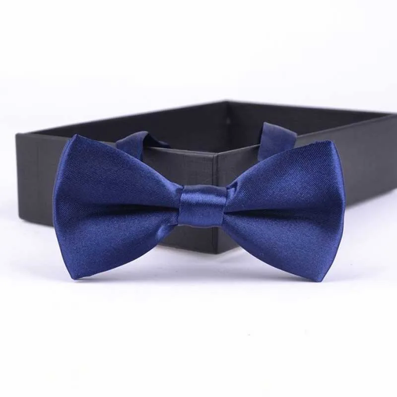 Navy Blue Классический Детский галстук-бабочка для мальчиков и девочек, Детский галстук-бабочка, модный, 25 цветов, мятный, зеленый, красный, черный, белый, зеленый, галстук для домашних животных - Цвет: Navy Blue