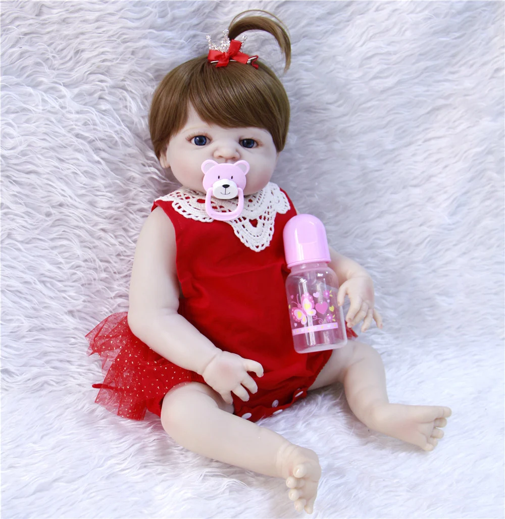 Кукла reborn 23 дюйма силиконовая Реалистичная для новорожденных|reborn girl|reborn baby
