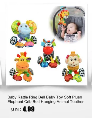 Baby hanging bell with BB bell baby bed safety seat plush toy Hand Bell Multifunctional Plush Toy Stroller Mobile Gifts WJ141