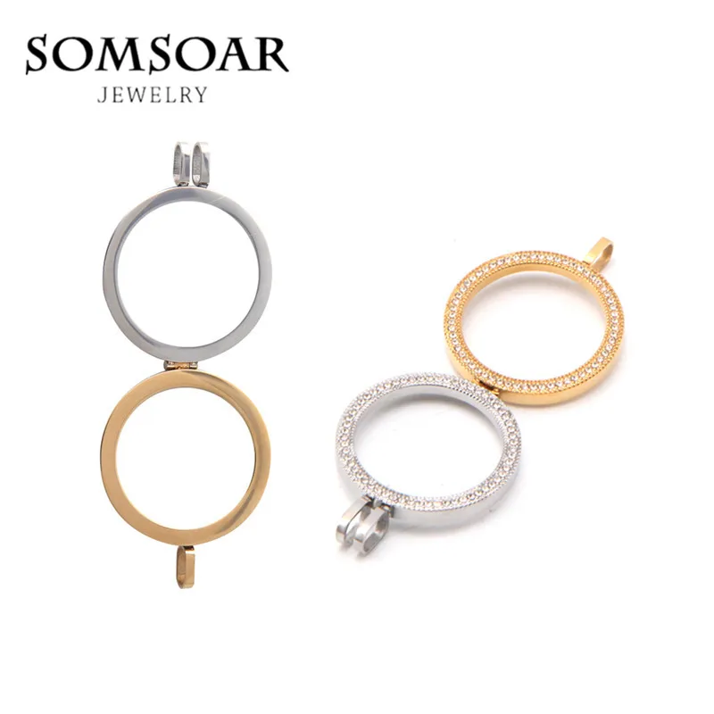 Wholesale 2018 Newest Half Silvering Gold Coin Holder Stainless steel 35mm Large Frame fit 33mm coin disc 50pcs/lot | Украшения и