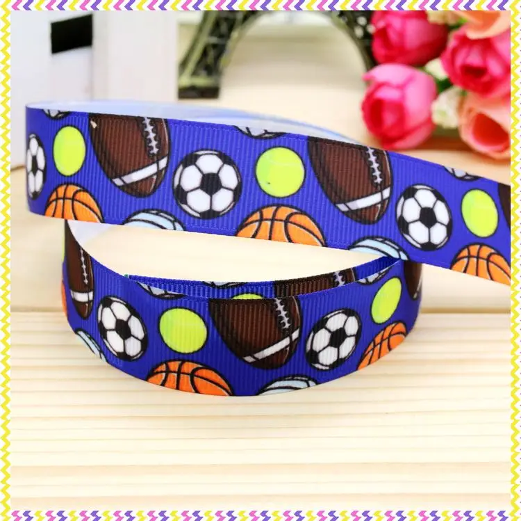 7/8 ''Бесплатная доставка лента с принтом в рубчик головной убор украшение