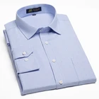 Мужская рубашка из ткани Оксфорд, Классическая формальная рубашка для работы и офиса, одежда для осени и зимы