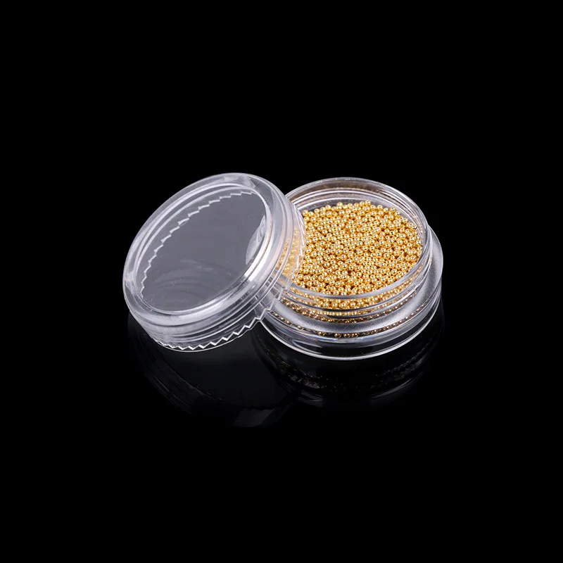 10 г/горшок цвета: золотистый серебристый мини Икра бусы Гель-лак Nail Art Советы Шарм