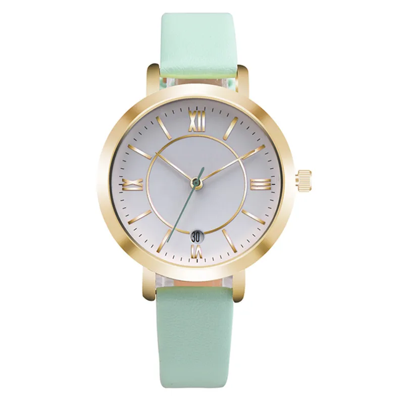 Женские кварцевые наручные часы с календарем 100 шт./лот | Наручные