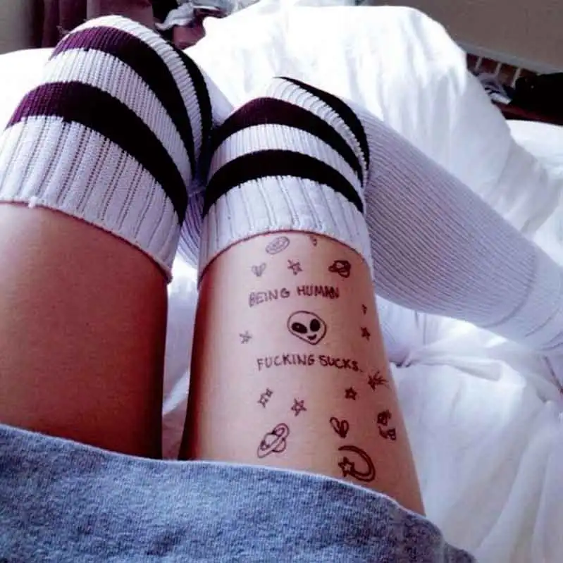 # BH1703 1 шт. Стик N Poke Black Henna Tattoo с полукруглоном ET ежедневный узор временная