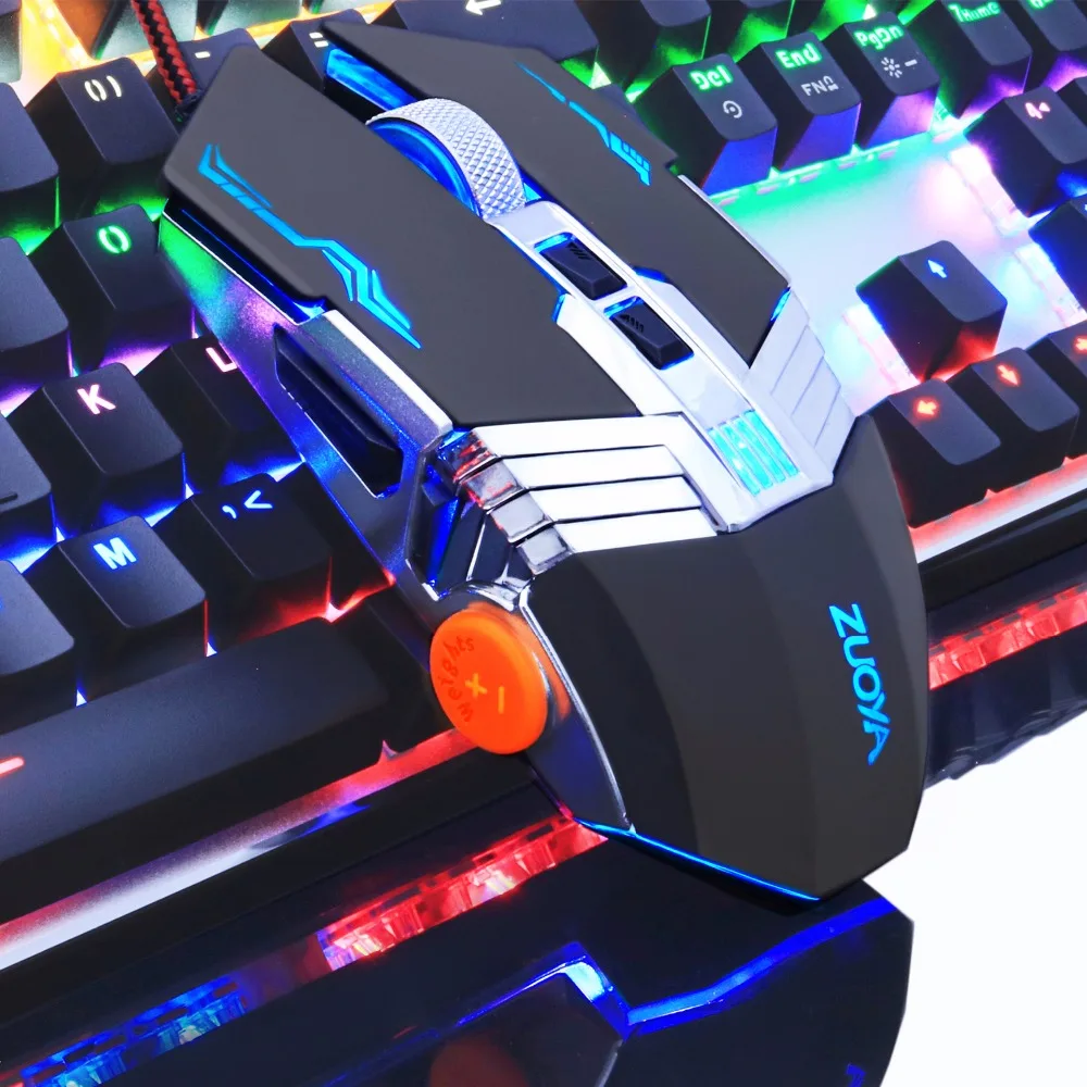 ZUOYA игровая мышь профессиональная геймерская регулируемая 3200 dpi светодиодный