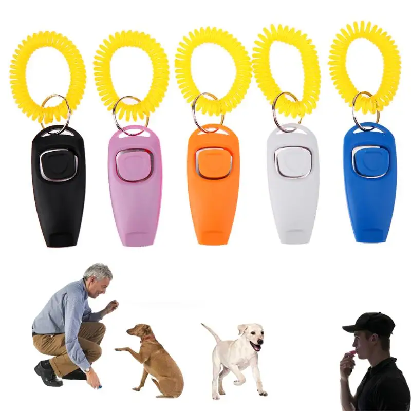 

Dog Clicker Pet Training Clicker Pet Dog Cat Training Whistles Key Ring and Wrist Strap Pet Dog Trainings Products Supplies
