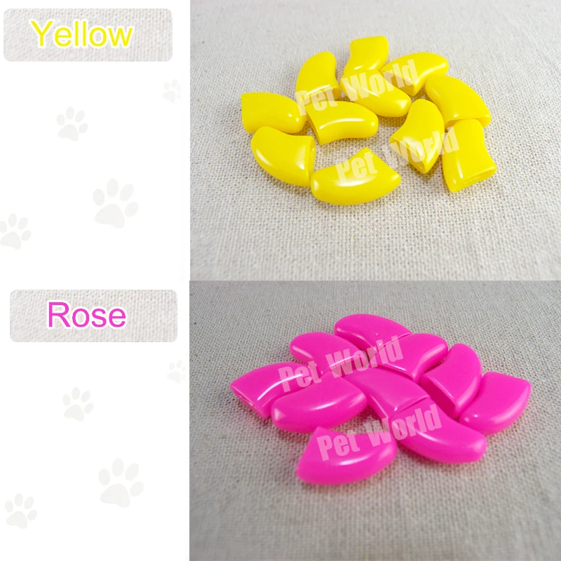 100 шт./лот наборы ногтей для собак колпачки Колпачки лап когтей домашних животных