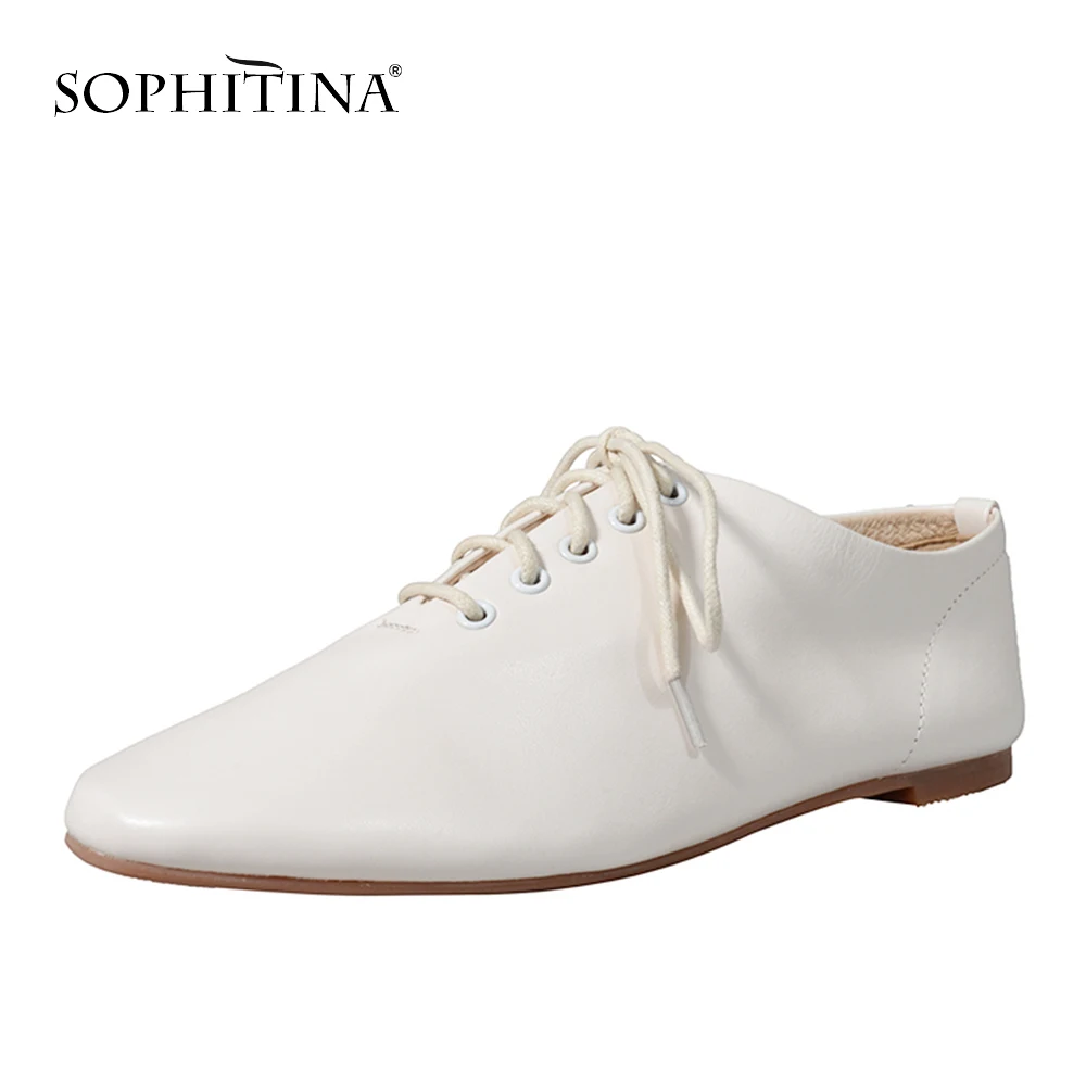 SOPHITINA/повседневные женские туфли на плоской подошве со шнуровкой с круглым