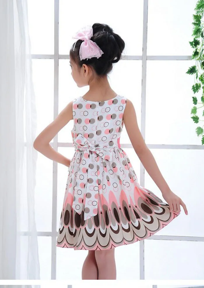 Wholesale Newest Summer Princess Sleeveless Pink Blue Wedding Pageant Banquet Prom Formal Party Kids Dresses For Girls Clothes | Детская