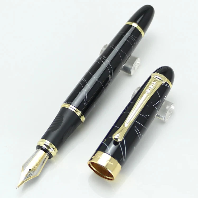 JINHAO X450 перьевая ручка, цвета: розовый, голубой, фиолетовый, мм, 22 цвета на выбор, оптовые продажи, Iraurita Золотой ручки с зажимом caneta Бизнес ручка для письма 18 КГП чернильная ручка NIB - Цвет: 3