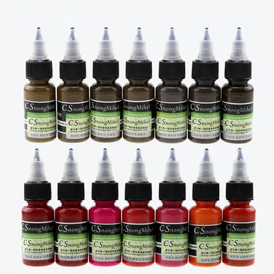 1/2oz15ml/бутылка блеск для губ тату краска для бровей чернила для бровей и губ Полупостоянный макияж быстрая окраска в