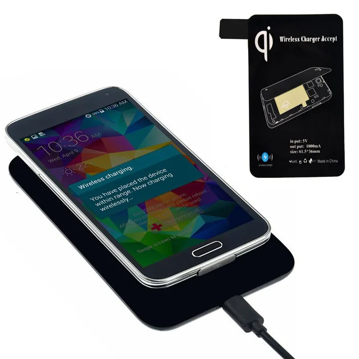 EPULA Qi стандарт Беспроводное зарядное устройство pad + приемник тег для samsung Galaxy S5 I9600