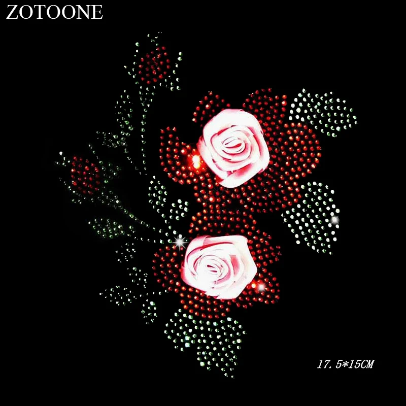 ZOTOONE Камень Стразы s аппликация цветок прозрачная Горячая фиксация гладить