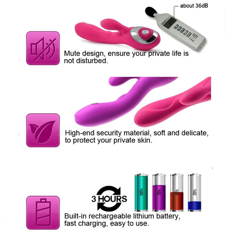 Легко Любовь USB перезаряжаемые голос и музыка анализатор кожи 10 скоростей G спорт