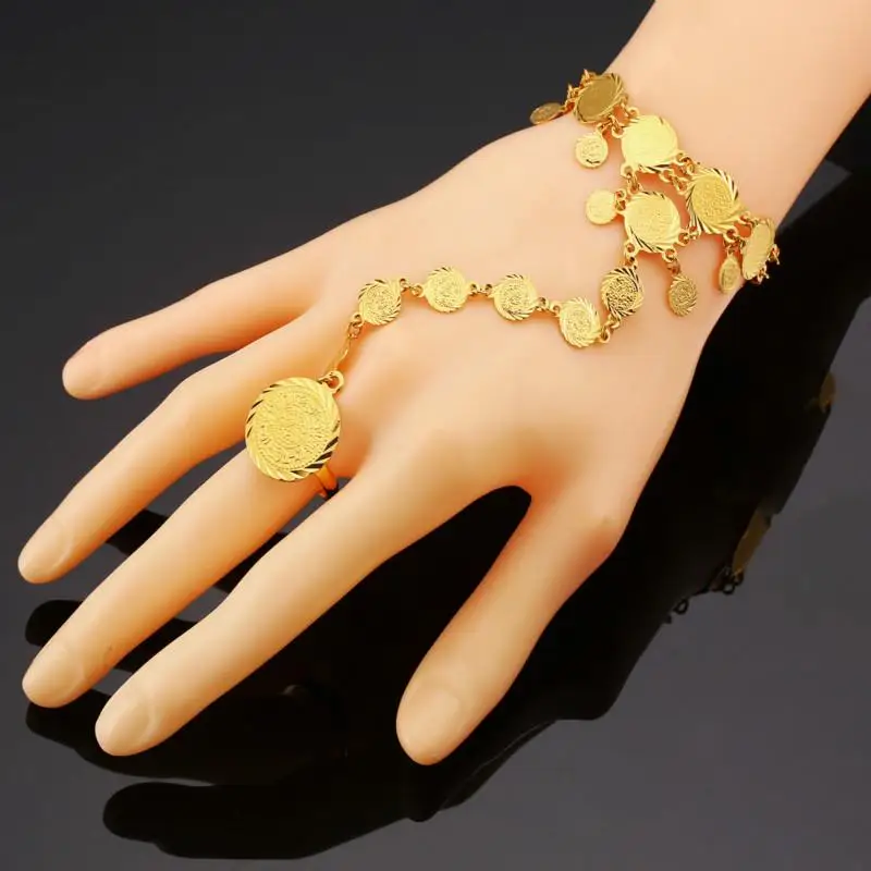 Монета браслет Для женщин Ислам арабов металлические монеты Jewelry