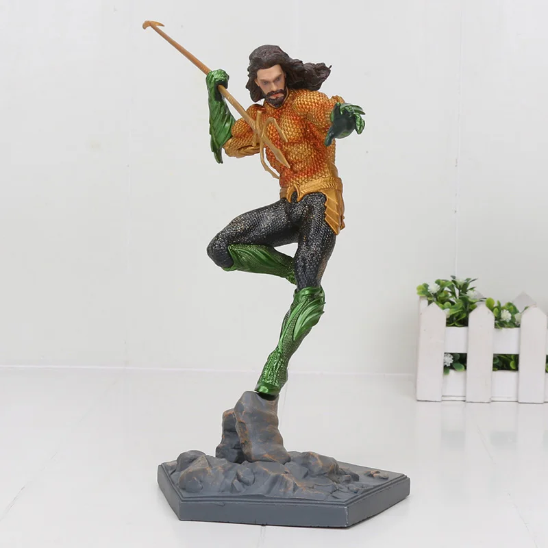 Aquaman no box 22-27 см Мстители эндгейм Железный человек Человек-паук Капитан Карол Дэнверс статуя ко железная Студия ПВХ Фигурки игрушки куклы - Цвет: Aquaman no box