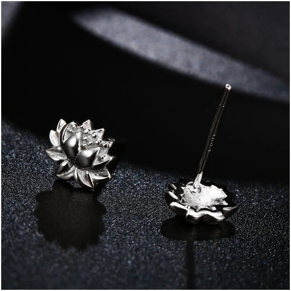 Женские серьги гвоздики в виде цветка серебро 925 пробы|flower stud earrings|stud earringsstud earrings