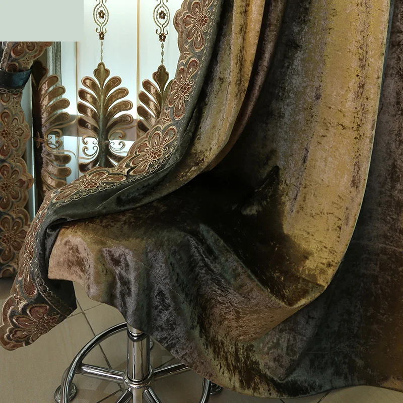 Занавески на заказ современные простые темные для спальни Роскошные гостиной