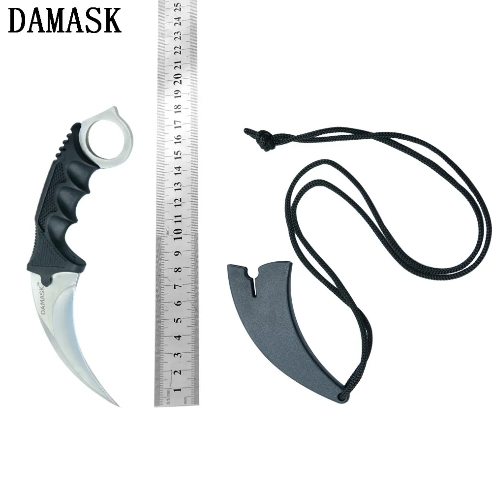 Дамаск оптовая продажа Karambit ножи csgo Counter Strike коготь нож с фиксированным лезвием