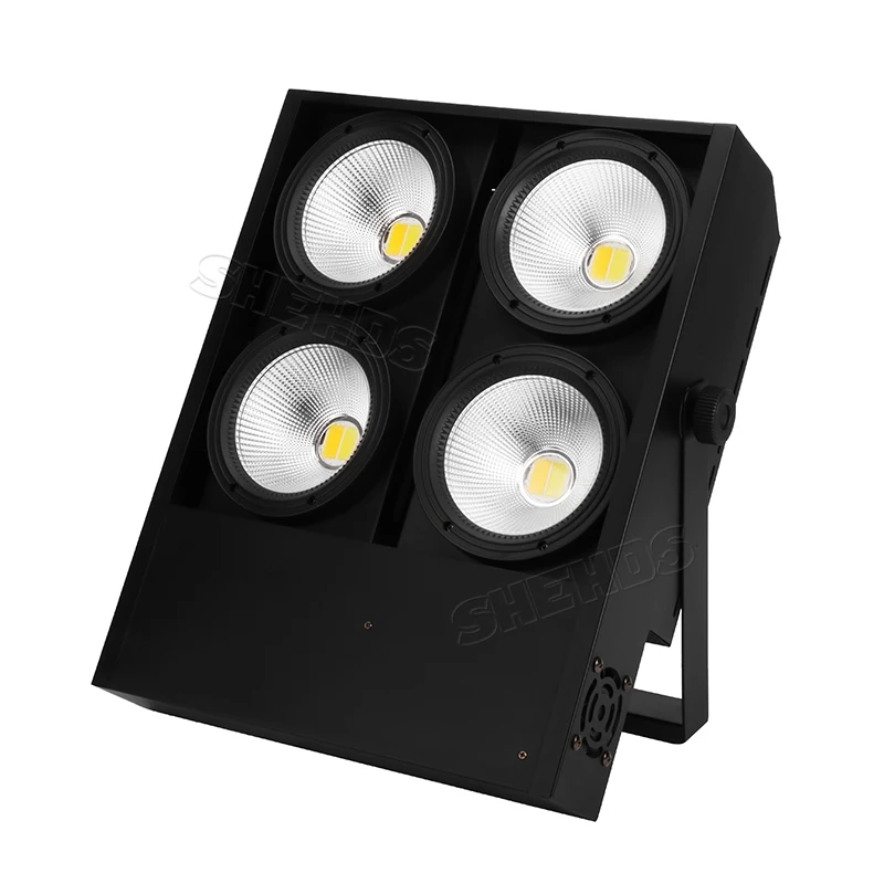 DMX Dimmering 4x100 Вт COB ослепляющий свет COB светодиодный светильник 4 глаза холодный белый/теплый белый DMX, размытый свет 400 Вт 3 вида вы можете выбрать