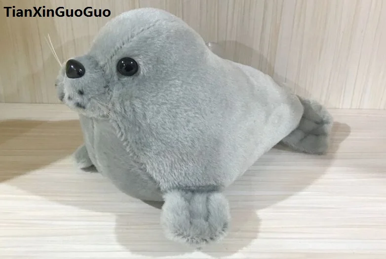 

about 25cm cartoon seal plush toy gray sea lion soft doll,baby toy birthday gift h1270