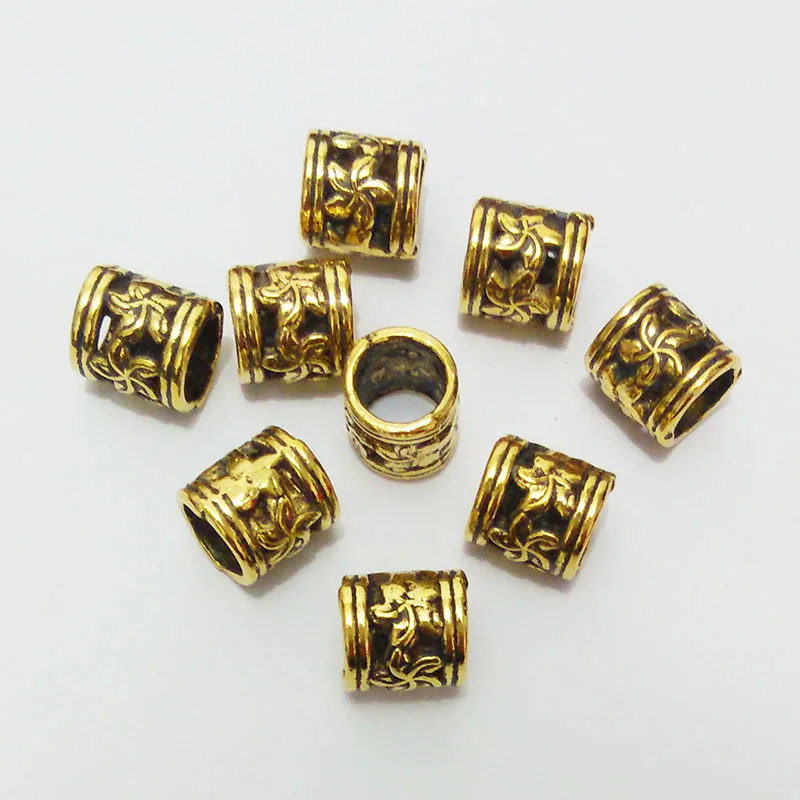 Tupe разделитель кисточка кожаный шнур Ранняя Цветочная филигранная трубка бусины