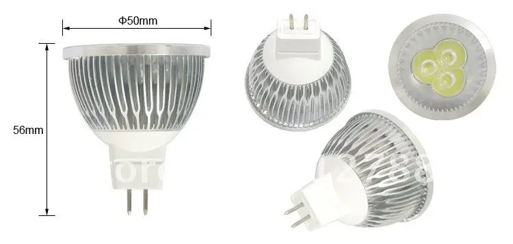 10 шт./лот LED Mr16 9 Вт Затемнения CREE Замена 50 Теплый/холодный белый DC12V светодиодный
