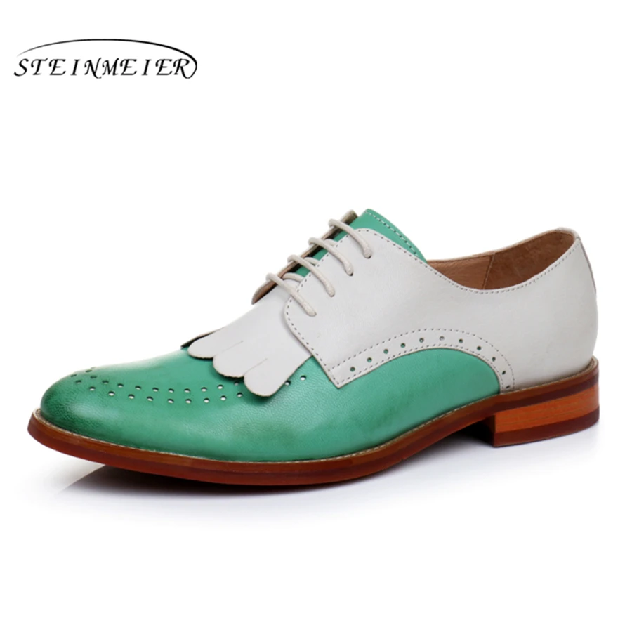 Yinzo Women flat shoes 2020 genuine leather flats platform brogues ladies summer woman gladiator rubber sole shoes|Обувь без каблука|
