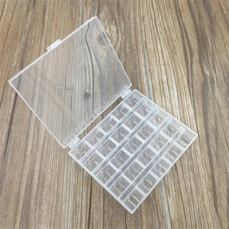 1pc box Швейные аксессуары пластик/металл 25 шт. бобины для шитья машины катушки ниток чехол для хранения Коробка для домашние инструменты для шитья принадлежности - Цвет: 1pc box