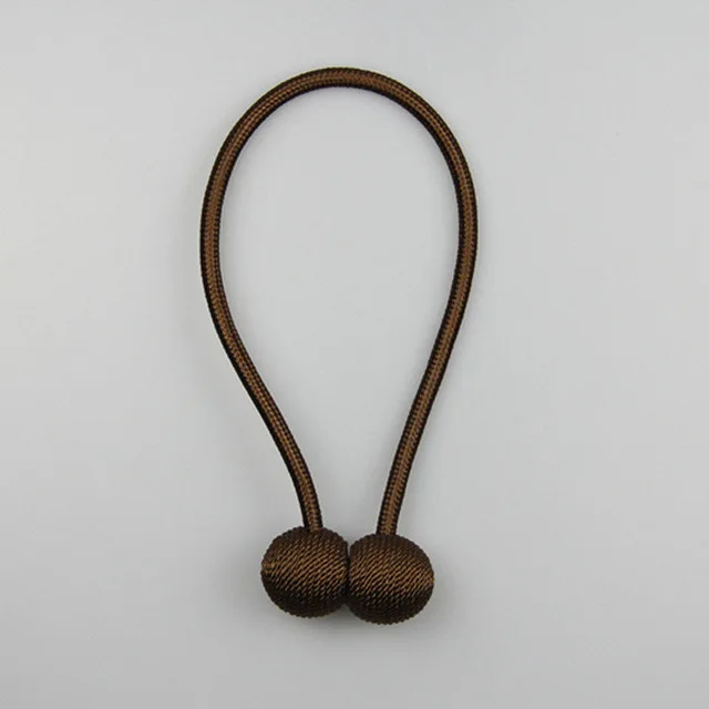 dark coffee Магнитный шар занавеска Tieback Tie Back Пряжка жемчужный шар занавеска Tiebacks задняя крышка пряжка зажим занавеска украшение аксессуар - Цвет: dark coffee