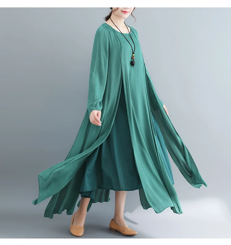 DIMANAF, женские длинные платья, хлопок, лен, элегантные, для девушек, Vestidos, осень размера плюс, женская одежда, свободное, соединенное, винтажное платье