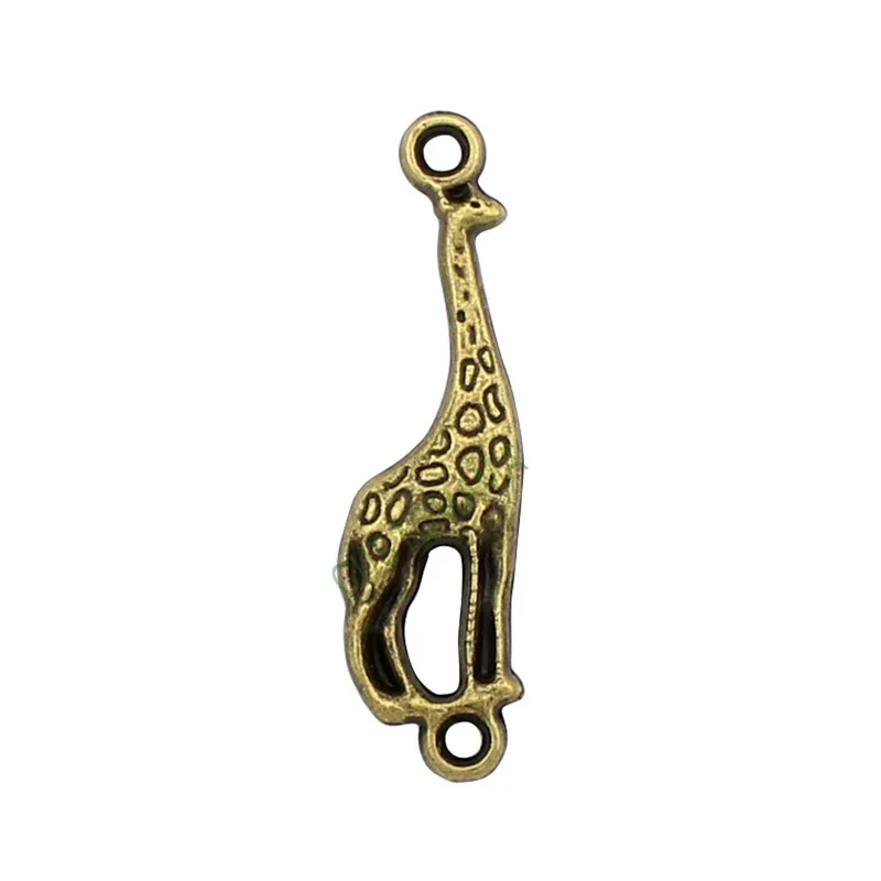 

100pcs-Antique Bronze Tone Giraffe Charm Pendant, Jewelry Making 30x8mm
